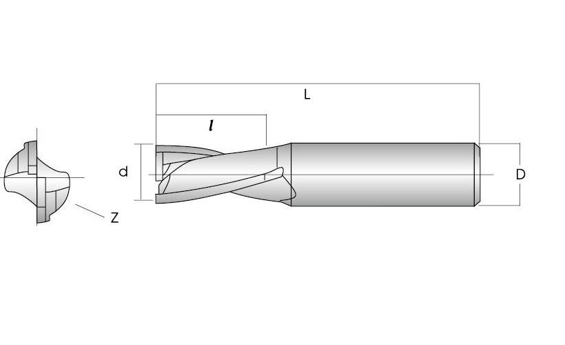 Long Shank - 2 Flutes